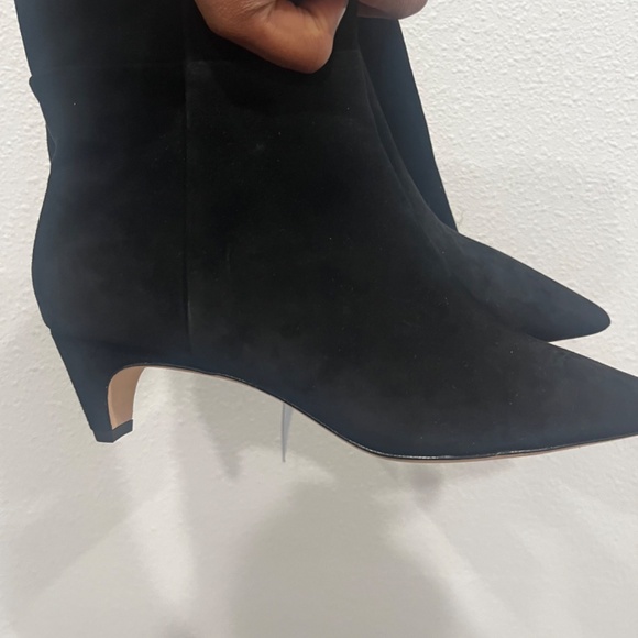 Antonio Melani Black Suede Knee High Boots Kitten Heel Size 8 M - Picture 5 of 6